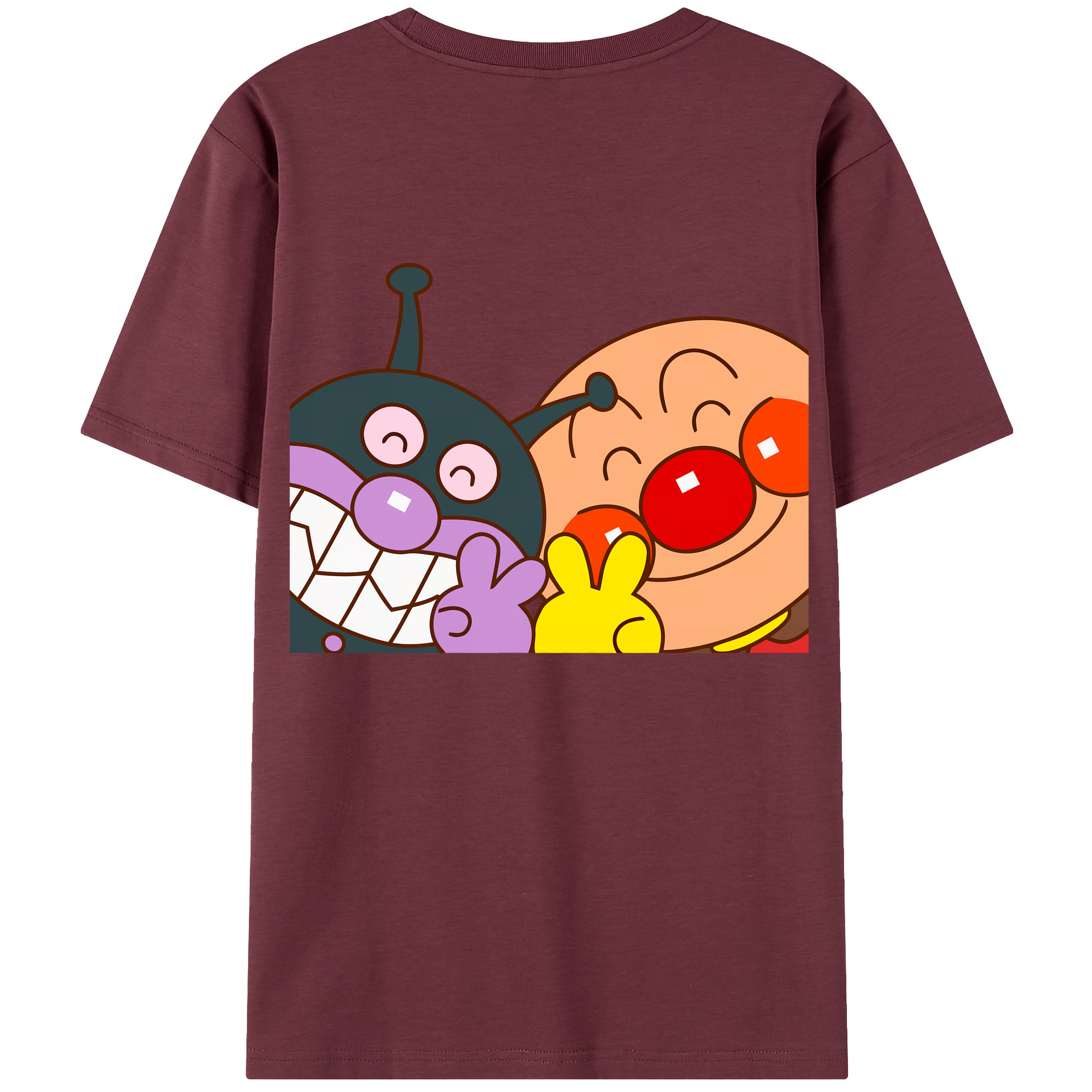 （画像用） アンパンマン Anpanman 綿100％半袖Tシャツ（背面プリント）